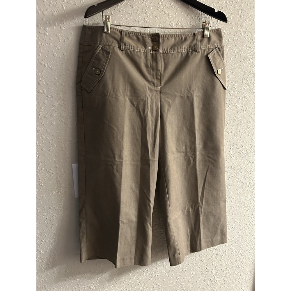 New Size 12 Robert Lewis Khaki Dress Capri #23*13